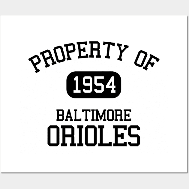 Property of Baltimore Orioles Wall Art by Funnyteesforme